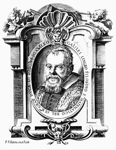 Galileo Galilei，意大利天文学家和数学家，十七世纪初 作者 弗朗切斯科·比利亚梅纳（Francesco Villamena）