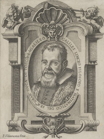 伽利略-伽利莱的肖像，1613年。 作者 弗朗切斯科·比利亚梅纳（Francesco Villamena）