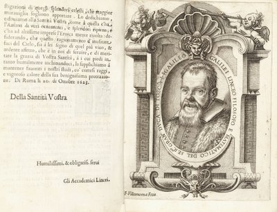 伽利略肖像伽利略，1623年 作者 弗朗切斯科·比利亚梅纳（Francesco Villamena）