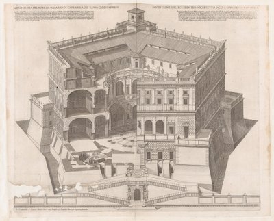 Speculum Romanae Magnificentiae：法尔内塞宫，16世纪，16世纪。 作者 弗朗切斯科·比利亚梅纳（Francesco Villamena）