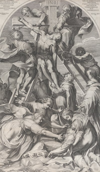 从十字架上下来》，1606年。 作者 弗朗切斯科·比利亚梅纳（Francesco Villamena）