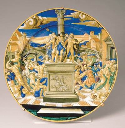 无辜者大屠杀的盘子，约1527-30年（maiolica） 作者 弗朗切斯科·桑托·阿维利