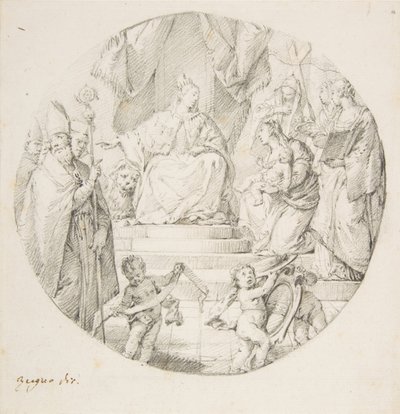 向威尼斯赠送婴儿的贵族，1709-87。 作者 弗朗切斯科·祖格诺（Francesco Zugno）