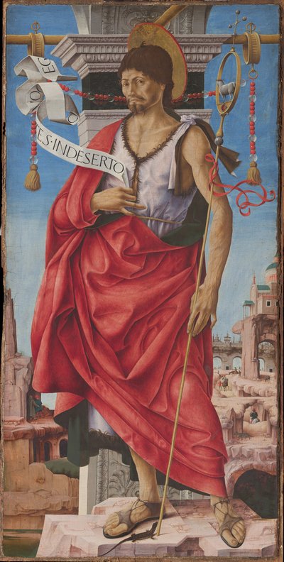 Polittico Griffoni：施洗者圣约翰，约1472-1473。 作者 弗朗切斯科德尔科萨