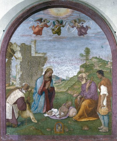 牧羊人的崇拜（壁画 作者 Francesco di Cristofano Franciabigio
