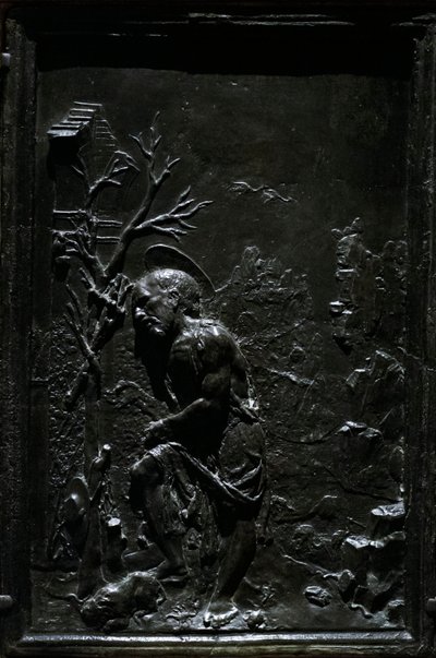 圣杰罗姆忏悔者，约 1470-75（釉青铜） 作者 弗朗西斯科·迪·乔治·马蒂尼