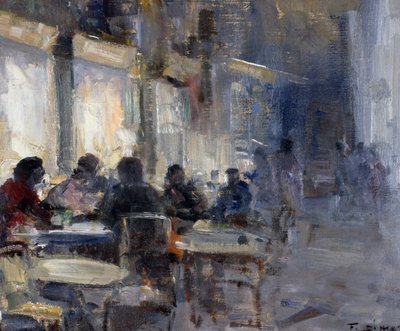 夜间的施密特咖啡馆》，弗朗切斯科-迪-马里诺（1892-1954 年） 作者 弗朗西斯科·迪·马里诺
