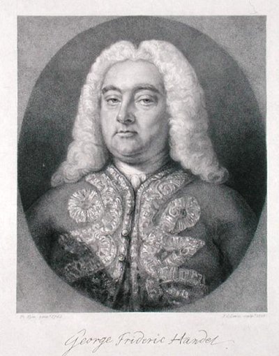 乔治-弗雷德里克-亨德尔（1685-1759），由弗雷德里克-克里斯蒂安-刘易斯一世（1779-1856）雕刻，1828年（雕刻版）。 作者 弗朗西斯（后）凯特