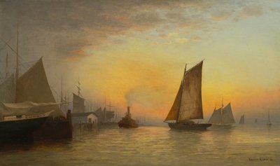 纽约港，纽约，1880年 作者 Francis Augustus Silva