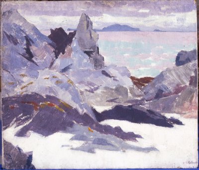 爱奥那大教堂岩（布面油画） 作者 弗朗西斯·坎贝尔·布瓦洛·卡德尔