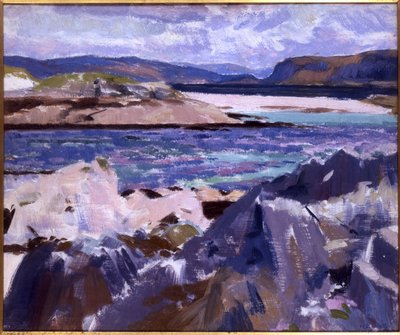 来自爱荷华州北端的Eilean Annraidh，望着穆尔（布面油画） 作者 弗朗西斯·坎贝尔·布瓦洛·卡德尔