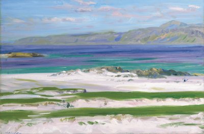 爱奥娜·桑德（Iona Sound）和本·莫尔（Ben More）（布面油画） 作者 弗朗西斯·坎贝尔·布瓦洛·卡德尔