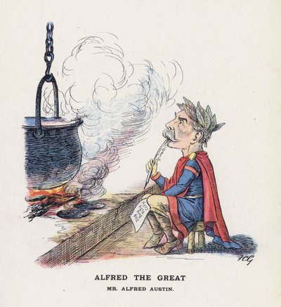 Alfred The Great, Mr Alfred Austin (colour litho) 作者 弗朗西斯·卡鲁瑟斯·古尔德