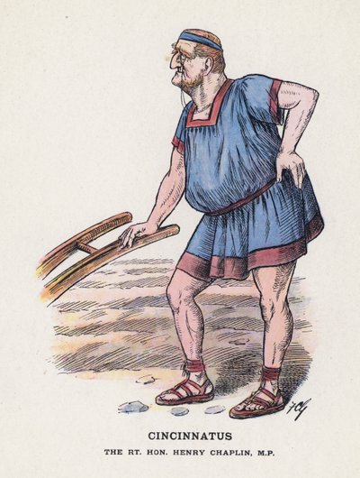 辛辛那图，亨利·卓别林 (Rt Hon Henry Chaplin)（彩色石版画） 作者 弗朗西斯·卡鲁瑟斯·古尔德