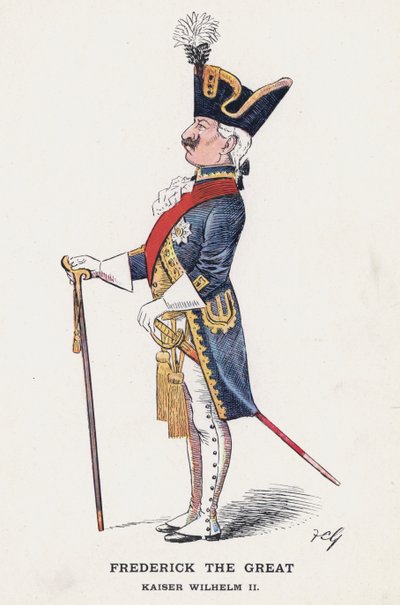 Frederick The Great, Kaiser Wilhelm II (colour litho) 作者 弗朗西斯·卡鲁瑟斯·古尔德