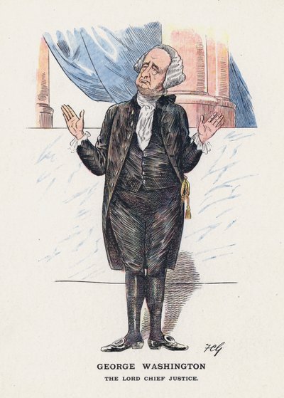 乔治华盛顿，首席大法官（彩色石版画） 作者 弗朗西斯·卡鲁瑟斯·古尔德