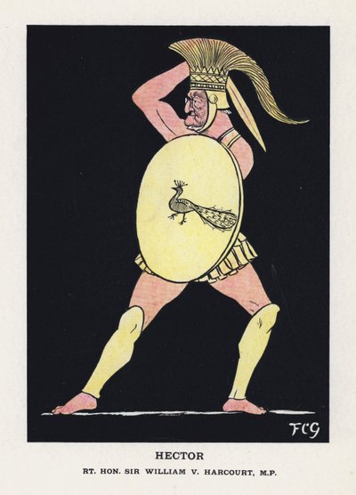 Hector, Rt Hon Sir William V Harcourt (彩色石版画) 作者 弗朗西斯·卡鲁瑟斯·古尔德