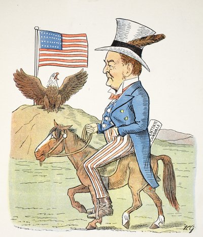 他的X cellency，来自Struwwelpeter Alphabet的插图，Harold Begbie的诗歌（1871-1929） 作者 弗朗西斯·卡鲁瑟斯·古尔德