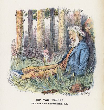 Rip Van Winkle, The Duke of Devonshire (彩色平版印刷) 作者 弗朗西斯·卡鲁瑟斯·古尔德
