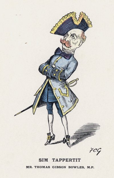 Sim Tappertit, Thomas Gibson Bowles先生(彩色印刷) 作者 弗朗西斯·卡鲁瑟斯·古尔德