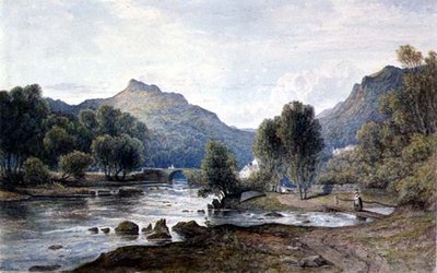 PD.9-1997 《威尔士的风景》，约1826年（纸上水彩）。 作者 弗朗西斯·丹比
