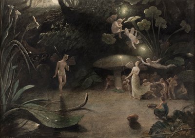 仲夏夜之梦》场景，约 1832 年（纸面水彩画） 作者 弗朗西斯·丹比