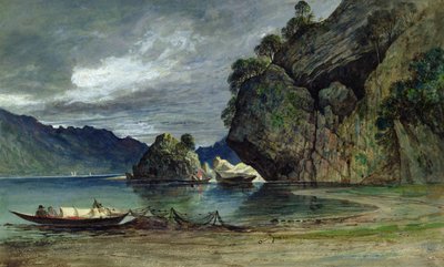 Liensfjord风暴的方法（纸上水彩） 作者 弗朗西斯·丹比