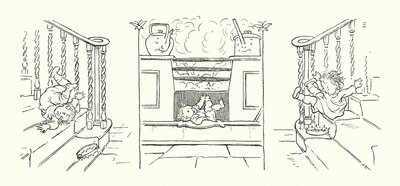 查尔斯-狄更斯为《神奇的鱼刺》绘制的插图（石版画） 作者 弗朗西斯·唐金·贝德福德