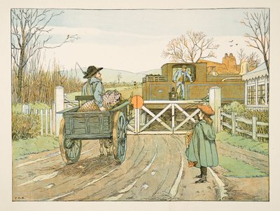 发动机司机》，选自《Four and Twenty Toilers》，1900 年出版。1900 年（彩色印刷版） 作者 弗朗西斯·唐金·贝德福德