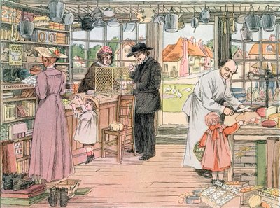 通用商店，1899年。摘自《商店之书》，1899年 作者 弗朗西斯·唐金·贝德福德