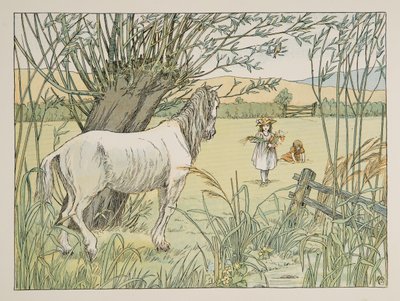 老公车马》，选自《Four and Twenty Toilers》，1900 年出版（彩色石版印刷）。1900 年（彩色石版） 作者 弗朗西斯·唐金·贝德福德