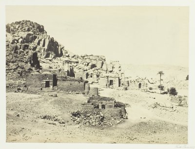 在Biggeh的古物，在Philæ的对面，1857年。 作者 弗朗西斯·弗里斯