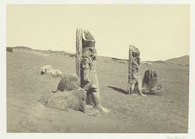 努比亚Wady Saboua的Colossi和Sphynx，1857年。 作者 弗朗西斯·弗里斯
