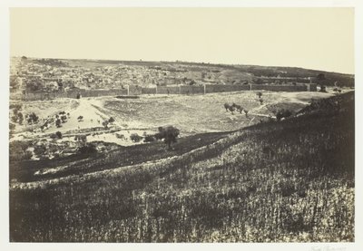 耶路撒冷，从橄榄山，第2号，1857年。 作者 弗朗西斯·弗里斯