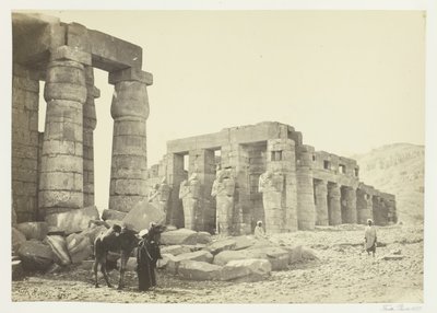 底比斯的Memnonium，来自平原，1857年。 作者 弗朗西斯·弗里斯