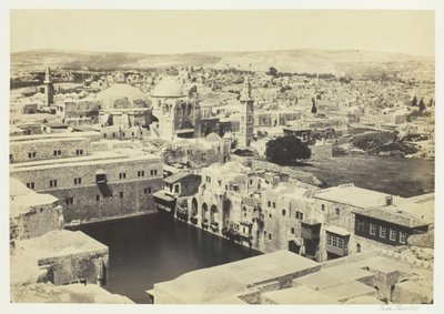 希西家的水池，来自希比库斯塔，耶路撒冷，1857年。 作者 弗朗西斯·弗里斯