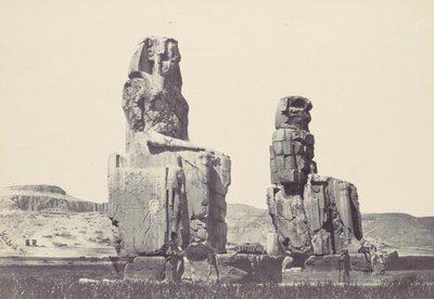 梅姆农的雕像。底比斯平原，1857年。 作者 弗朗西斯·弗里斯