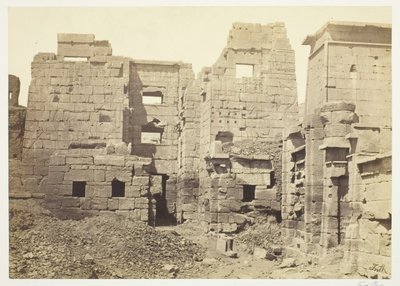 圣殿宫，麦地那-哈布，约1857年。 作者 弗朗西斯·弗里斯