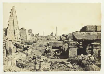 卡纳克的景色，从花岗岩塔架上看，1857年。 作者 弗朗西斯·弗里斯
