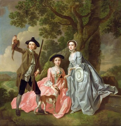 乔治罗杰斯与他的妻子，玛格丽特和他的妹妹，玛格丽特罗杰斯，1748-50 作者 弗朗西斯·海曼