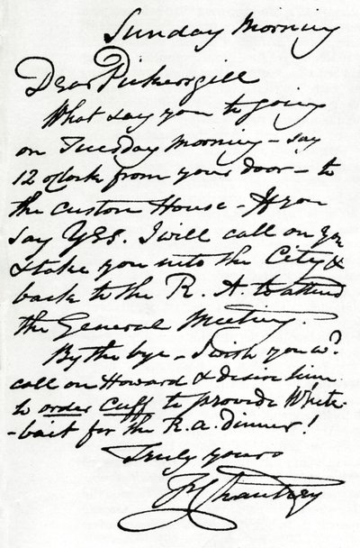 弗朗西斯·莱格特·尚特雷的信，1839年，1904年 作者 Francis Legatt Chantrey