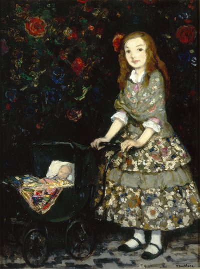 玩偶之地的护士 1925 年（油画） 作者 弗朗西斯·路易斯·莫拉