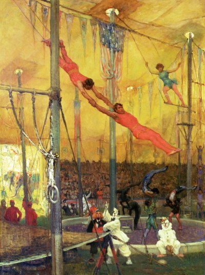 空中飞人艺术家（布面油画） 作者 弗朗西斯·路易斯·莫拉
