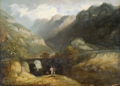 Aberglaslyn桥"，1770-1840年 作者 弗朗西斯·尼科尔森