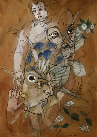 Catax，约 1929 年（卡片上的油画、水粉、水彩和铅笔） 作者 弗朗西斯·毕卡比亚