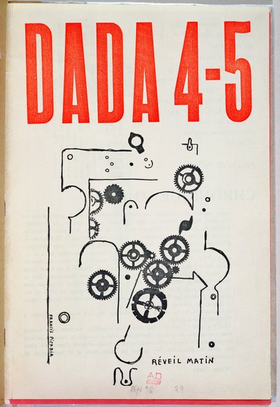 达达 4-5"，杂志封面（彩色石版印刷） 作者 弗朗西斯·毕卡比亚