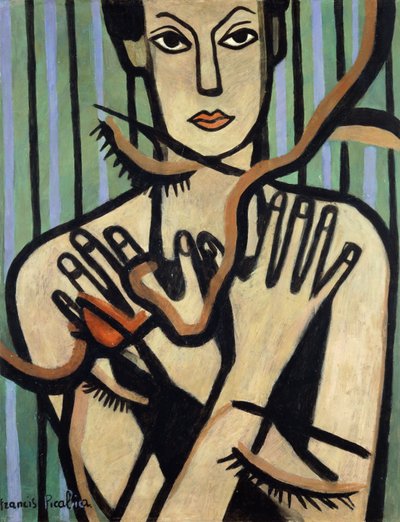 十根手指；Les dix Doigts，约 1929 年至 1931 年（木板油画） 作者 弗朗西斯·毕卡比亚