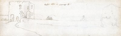 1678 年的加的夫（纸上水彩和棕色墨水） 作者 弗朗西斯广场