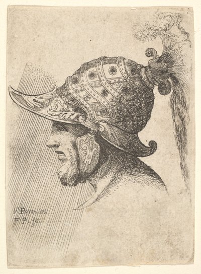头盔头，1662-78年。 作者 弗朗西斯广场
