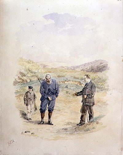 移交！"，一场比赛的结束，约1870年（纸上水彩画） 作者 弗朗西斯·鲍威尔·霍普金斯